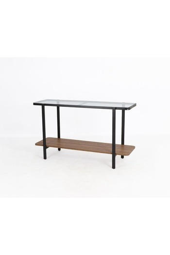 DEC13 Luxury entry console with black metal frame