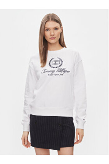 Tommy Hilfiger Women's Sweatshirt WW0WW41758 White
