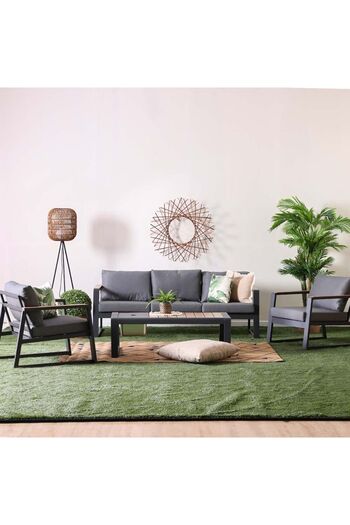 Danube Home Roma 5-Seater Outdoor Sofa Set - Includes 3-Seater, 2 Single Seats & Coffee Table, 2-Year Warranty