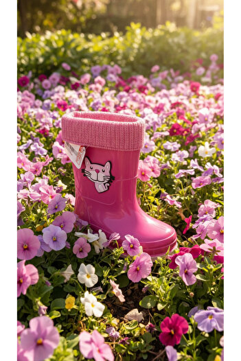 Haff shoes GEZER Su Geçirmez Pembe Yağmur Botu -