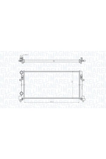 MAGNETI MARELLI Radiator, Audi Q2, GAB, GAG,