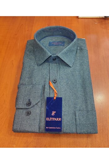 ELİTPARK GÖMLEK Güncüoğlu Long Sleeve Pocketed Winter Classic Men's Shirt