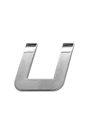 Mega Drive 3D CAR ORNAMENT. LETTER U. 26 MM. CHROMED 64428