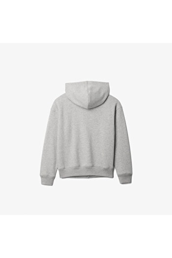 GAP Boy's Gray Relaxed Logo Zippered Sweatshirt