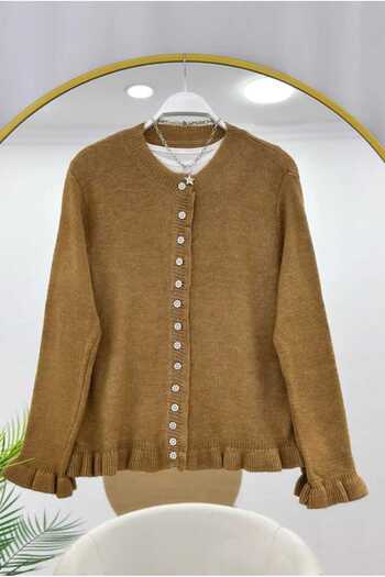 MODA VEDAT Flower Buttoned Cardigan