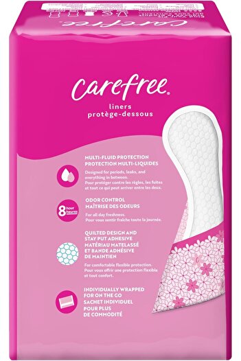 Carefree Panty Liners, Regular, Multicolor, Unscented, 54 Pieces