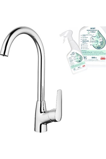 Other DEANTE BORO chrome sink tap with U spout, free household vinegar gel