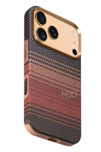 Fuchsia Apple iPhone 17 Pro Max Hbc-377 Kevlar Slim Magsafe Cover - Sunset