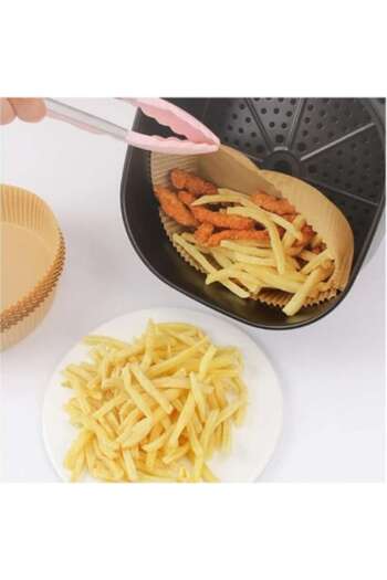 K KATHODE Set of 50 Baking Papers for Air Fryer, White, 16 x 4.5 cm,