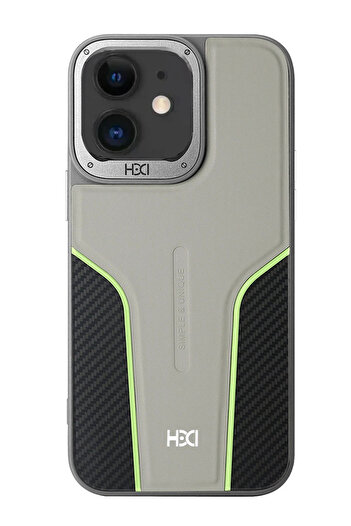 Fuchsia iPhone 11 Hbc-264 Lambor Carbon Fiber Sport Cover - Natural Gray