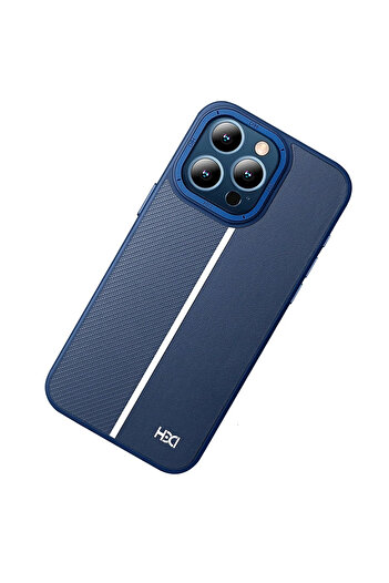 Fuchsia iPhone 15 Pro Case Hbc-155 Lisbon Cover - Navy Blue