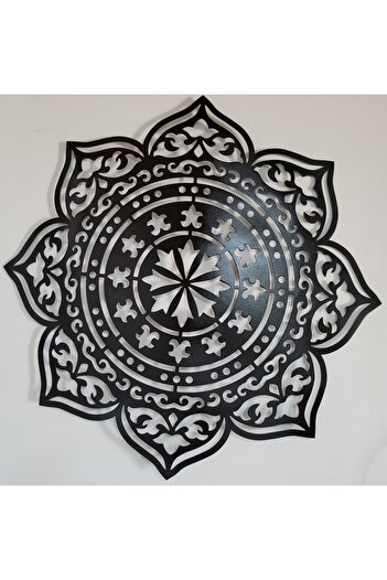 Kat Time Elegant and symmetrical black mandala wall decor that brings refinement and style to your walls.