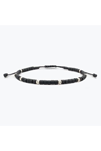 Velar Bracelets Cord Bracelet with Miyuki Beads and 925 Silver Balls (Adjustable)