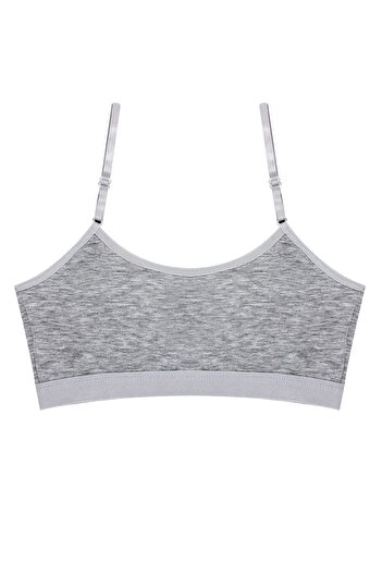 Öts Girl's Bustier with 3 Adjustable Straps and Removable Pads (96% Cotton - 4% Elastane)