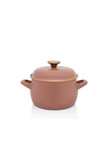 Metalac Pot with lid 3.1l Moka enamel/18cm/3.1l