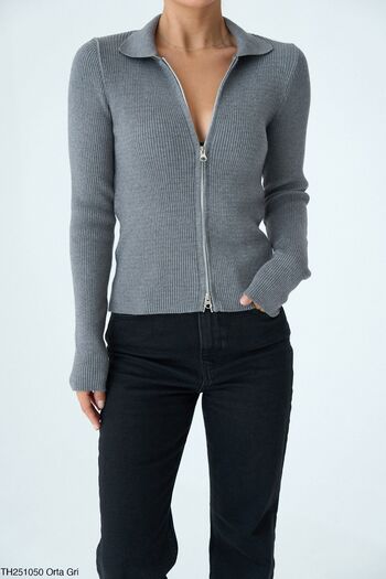 Haticepalas Zippered cardigan