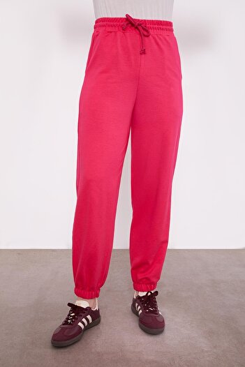 Levidor Fuchsia Elastic Waist Jogger Pants