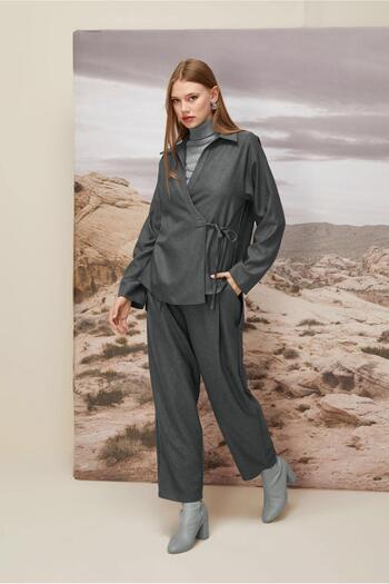 Alvina Tie-Up Detail Pants Suit 46045