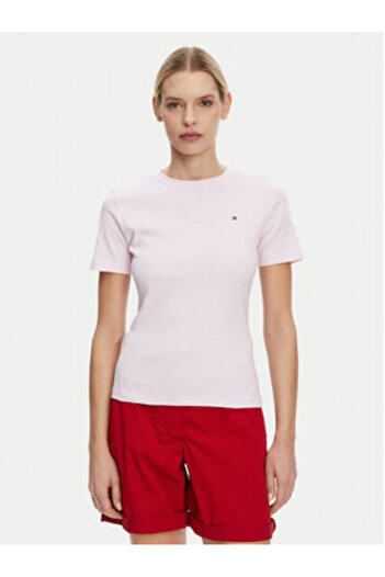 Tommy Hilfiger Women's T-Shirt WW0WW40587 Pink