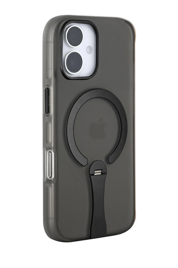 Fuchsia Apple iPhone 16 Hbc-354 Kunlun Stand Magsafe Cover - Black