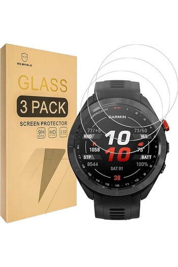 Mr.Shield Screen protector compatible with Garmin Approach S70 (47mm) / Forerunner 945 LTE, [3 pcs. transparent]