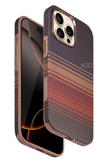 Fuchsia Apple iPhone 15 Pro Max Hbc-377 Kevlar Slim Magsafe Cover - Sunset