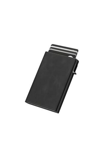 Rotixfy Wallet with Wax Oil and RFID Protection, Black, Minimalist Design, Large Capacity for Cards and Bank
