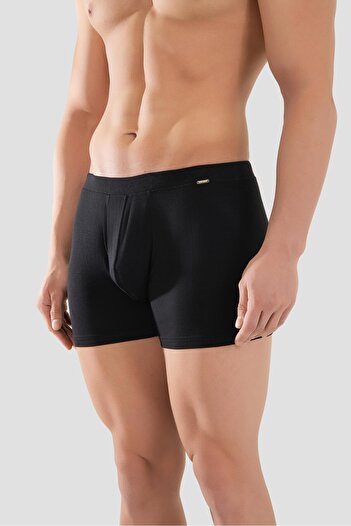 BAYKAR Men's Micro Modal Elastane Basic Boxer 1402 Black