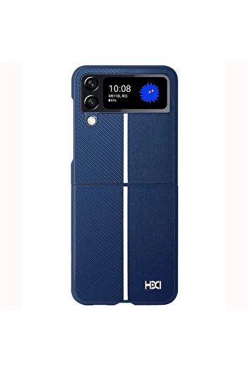 Fuchsia Samsung Galaxy Z Flip 4 Case Hbc-155 Lisbon Cover - Navy Blue