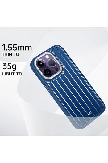 Fuchsia iPhone 13 Pro Max Case Hbc-190 Collage Cover - Navy Blue