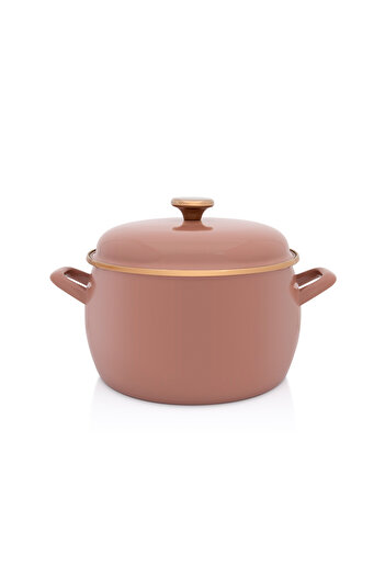 Metalac 7.5l Pot with lid Moka enamel/24cm/7.5l