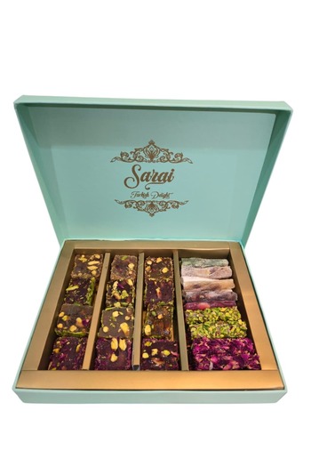 DELIGHT Turkish delight, assorted fingers and slices, packed and imported from Türkiye by plane, 450g