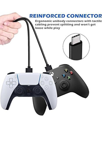 AL3B PlayStation 5 Type-C charging cable, 2 meters long, approved for gaming devices.