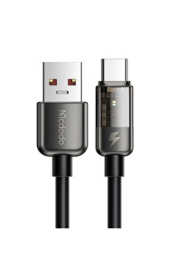 Mcdodo CA3150 Auto Power Off 6A Type-C Super Charge Transparent Data Cable 1.2m