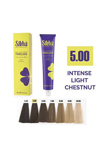 SIKHA Timeless Permanent Hair Dye Light Intense Brown 5.00, 100 ml