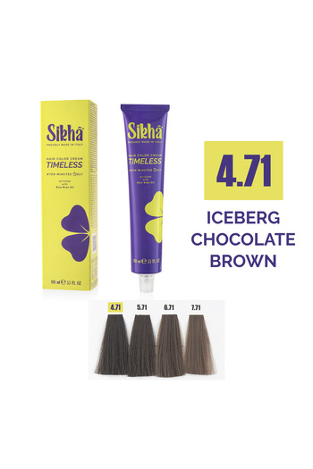 SIKHA Professional Permanent Hair Dye Timeless Chocolate Chestnut Iceberg 4.71, 100 ml
