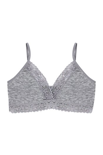 Öts Girl's Bustier 3-Piece Without Pads V-Neck (96% Cotton - 4% Elastane)