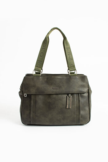H&D COLLECTİON Mega Polo Women's Soft Faux Leather Handbag with Adjustable Long Shoulder Strap
