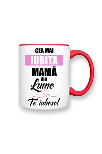 OEM Personalized Mug for Mom with Message: 'The Most Loved Mom in the World, I Love You!'