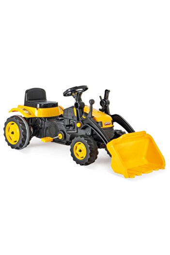 PİLSAN Active children's tractor, with pedals and bucket, equipped with steering wheel, backrest and horn, adjustable seat