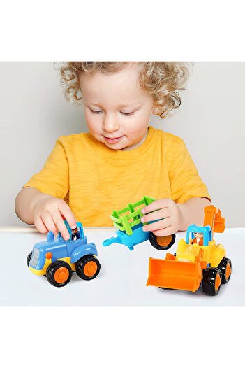 Pitikot Pitikot® Friction Toy Cars Set, Construction Vehicles