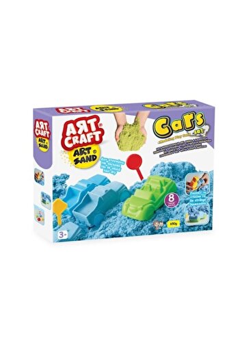 OEM Set joc creatie nisip kinetic albastru cu 8 forme de construit, 650gr, +3 ani