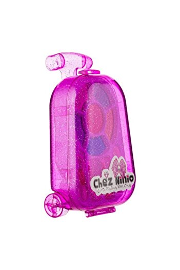 ANTBRO ® Playset Cosmetic Suitcase with Glitter Eyeshadow, Pink and Red Lipstick, Two Double Brushes
