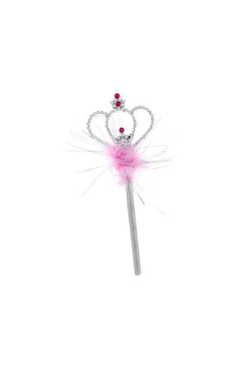 OEM Princess Wand for Kids, Silver, Crown Model, 34 cm