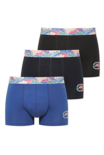ECKO Black - Saks - Navy Blue 3-Piece Boxer