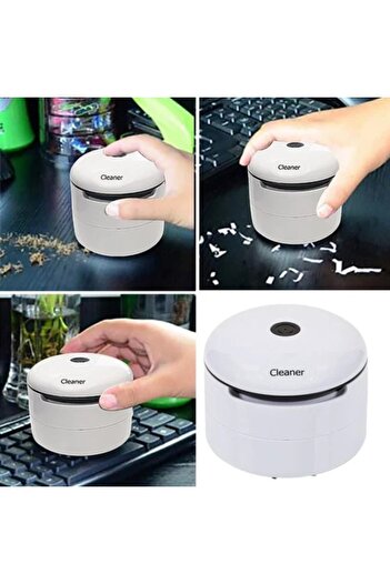 ANTBRO Mini Vacuum Cleaner for Desk Plastic, White