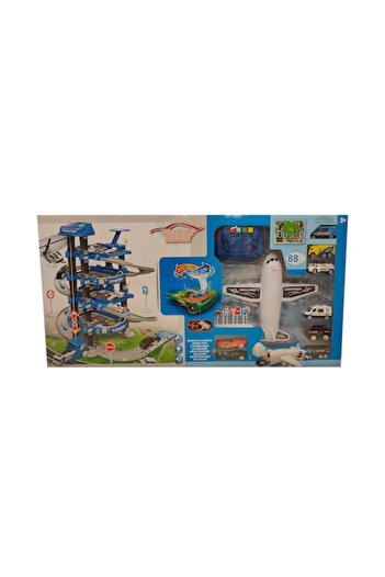 Jumbo Play Set with Track, Carpet, Plane and Cars that Change Color - 88 pieces