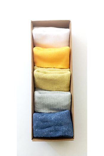 Esinti 5 Pairs of Newborn Boxed Unisex Boy Girl Baby Colorful Socks