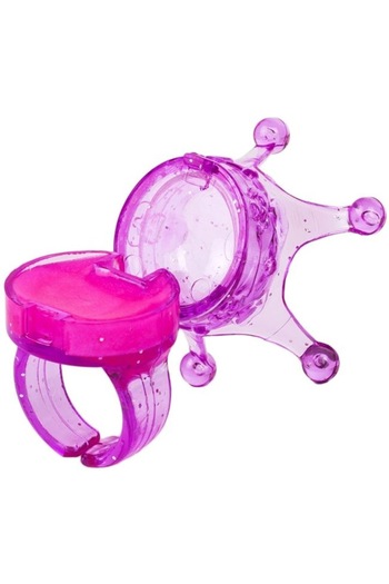 ANTBRO Set 3 rings Antbro® in the shape of crowns with lipgloss, multicolored