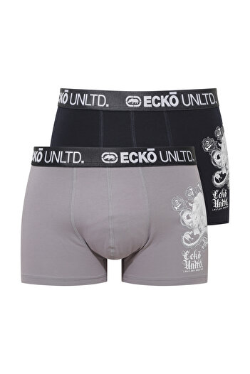 ECKO Gray - Navy Blue 2-Piece Boxer